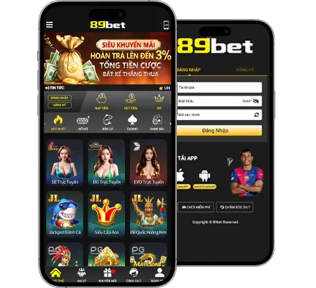 Giao diện điện thoại 77win apk với nút tải xuống