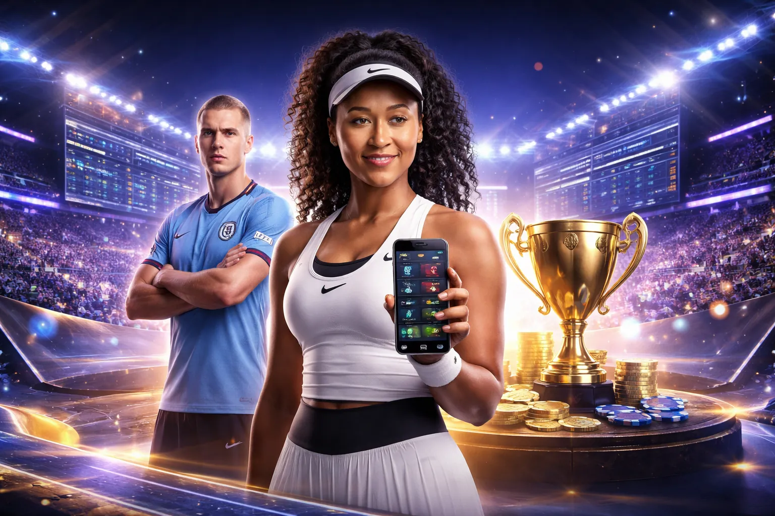 Sân vận động với giao diện cá cược thể thao 77win APK