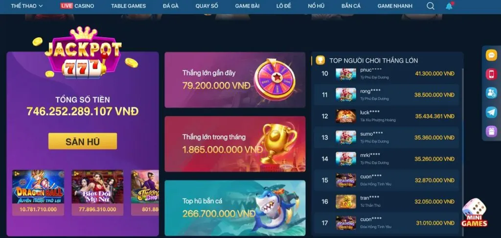 Giao diện 77win apk thân thiện dễ sử dụng